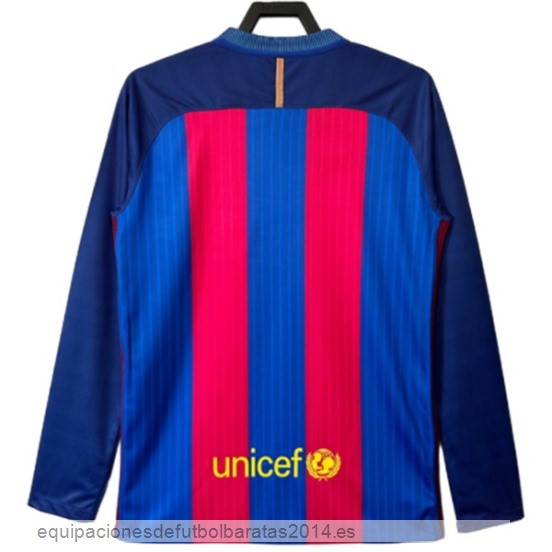 Nuevo 1ª Manga Larga Barcelona Retro 2016 2017 Azul Rojo Baratas